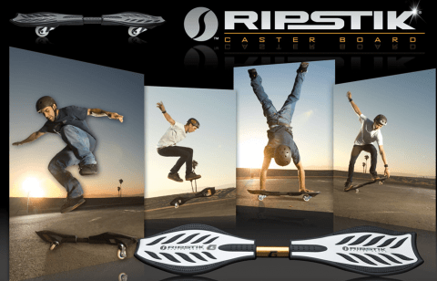 Razor RipStik G - Black, Caster Board with 76mm 360-Degree Wheels