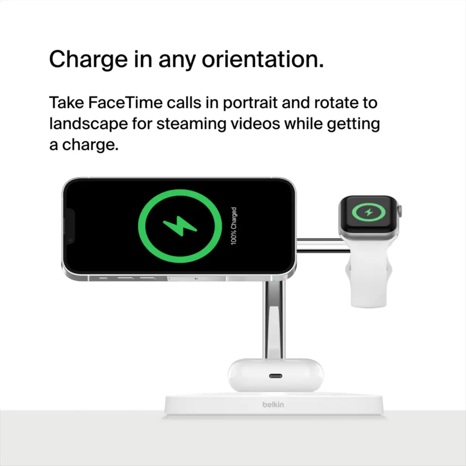 Belkin MagSafe 3 in 1 Wireless Charging Stand 2ND GEN with Faster