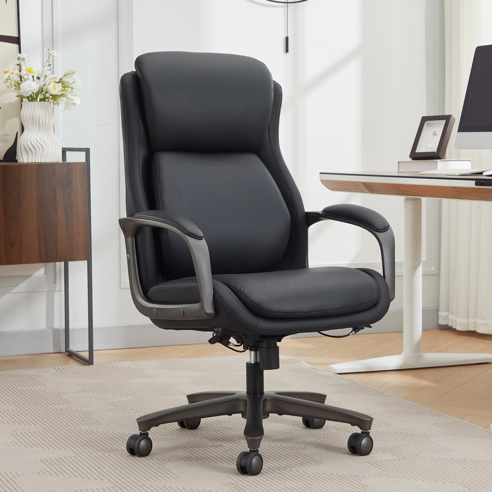Elle Decor Rivendell AIR Lumbar Ergonomic Faux Leather Swivel