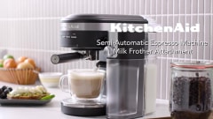 KES6404BM in Black Matte by KitchenAid in Newberry, MI - Semi-Automatic  Espresso Machine and Automatic Milk Frother Attachment