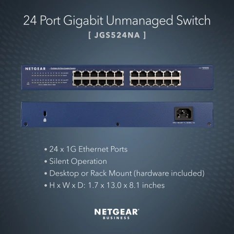 Netgear ProSafe JGS524 24-Port Gigabit Ethernet Switch | Dell USA