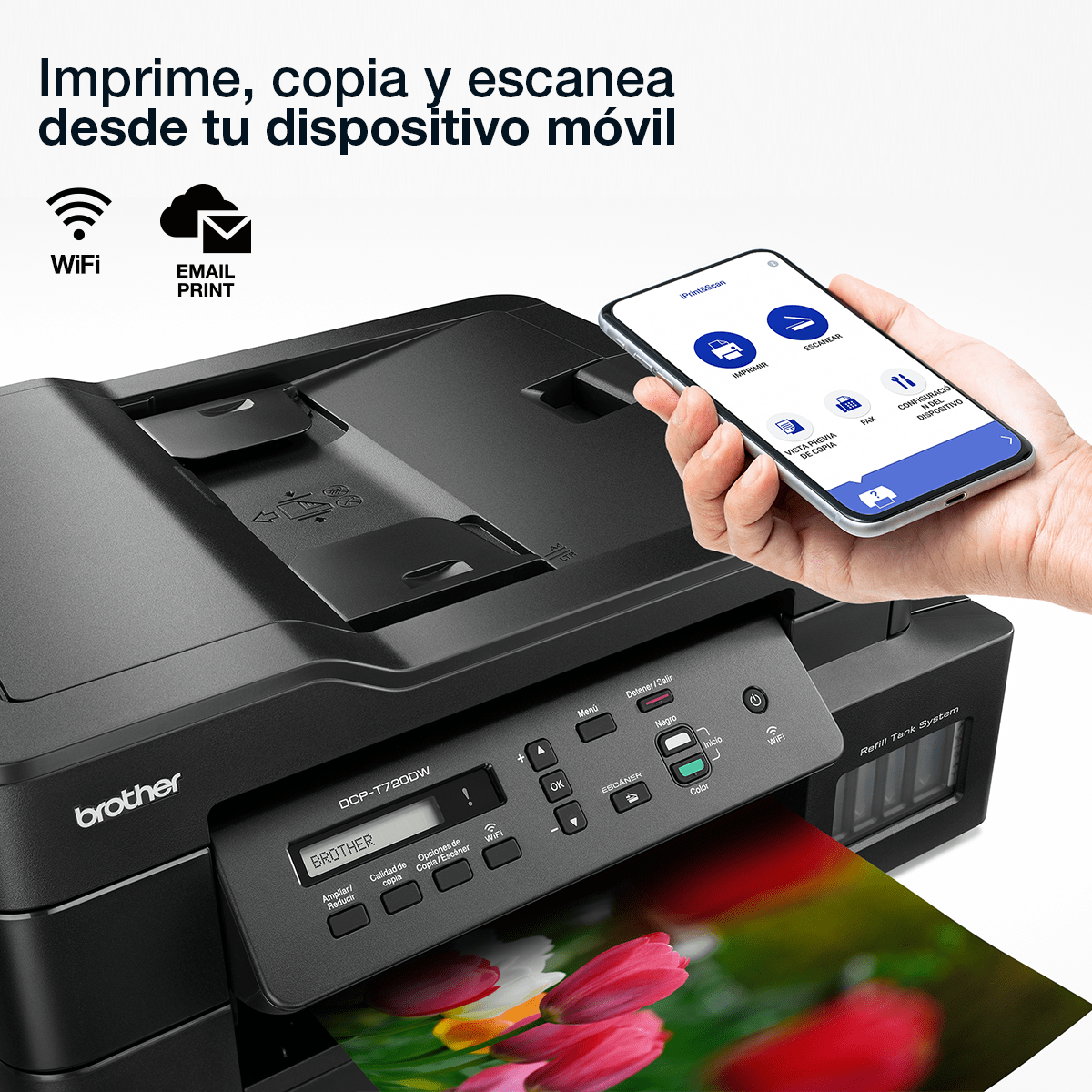 DCPT720DW | Multifuncional de inyección de tinta a color DCP-T720DW  InkBenefit Tank con conectividad inalámbrica e impresión dúplex | Brother  México