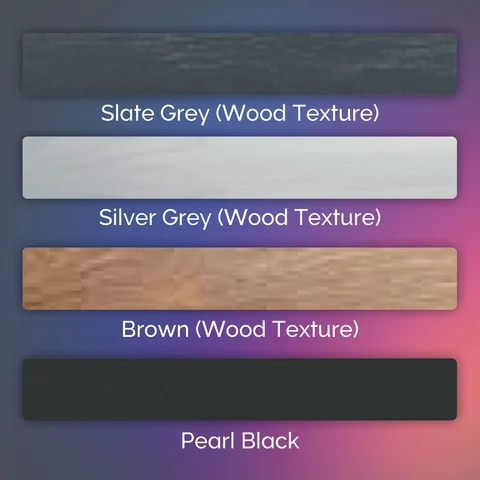 Available finishes of the ceiling fan