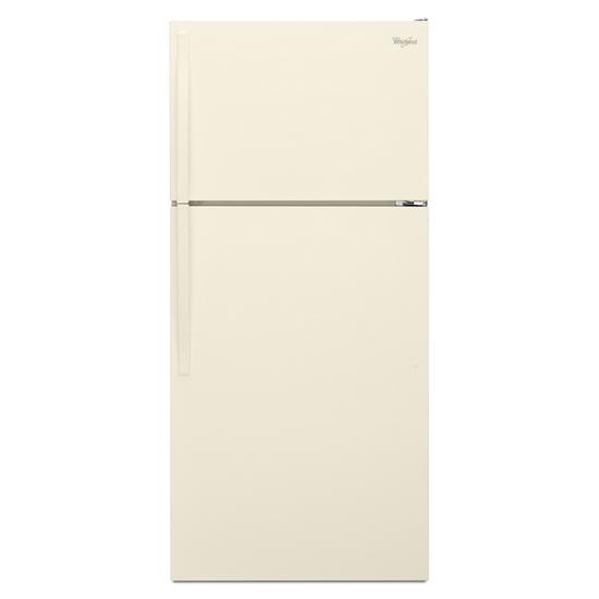 whirlpool 20.5 cu ft top freezer refrigerator biscuit