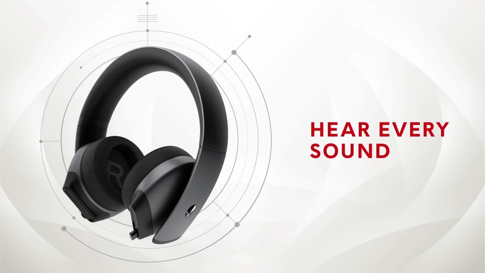 thumbnail video image 2 of Alienware 7.1 Gaming Headset AW510H, 2 of 6