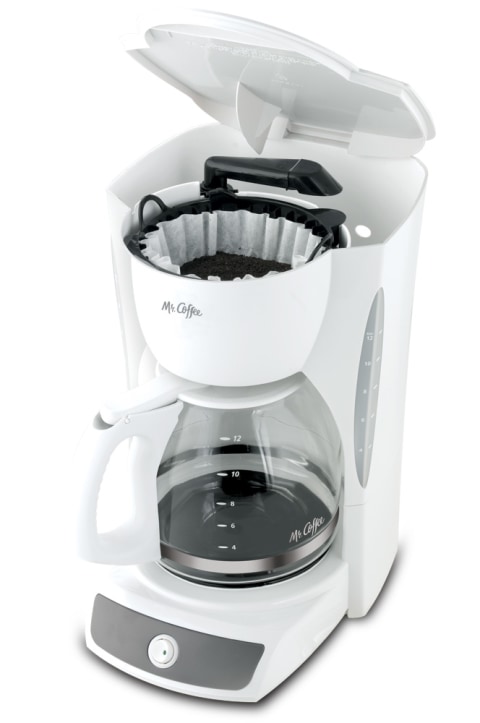 Mr. Coffee 4-Cup Coffee Maker Automatic Shut-Off Pause 'n Serve Feature,  White 