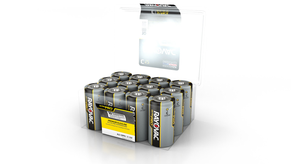 thumbnail video image 2 of Rayovac Ultra Pro Alkaline C Batteries, 12 Pack, 2 of 7