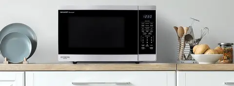 Sharp Black Mirror Finish Microwave w/ Inverter Heating (SMC1465KM)