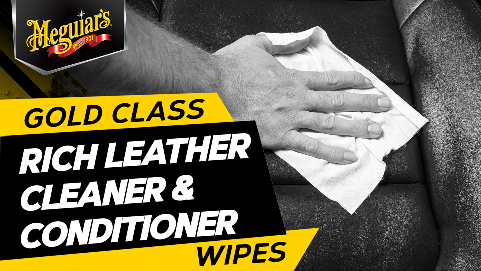 thumbnail video image 2 of Meguiar's GoldClass Rich Leather Cleaner & Conditioner Wipes, 25 Wipes, 2 of 13
