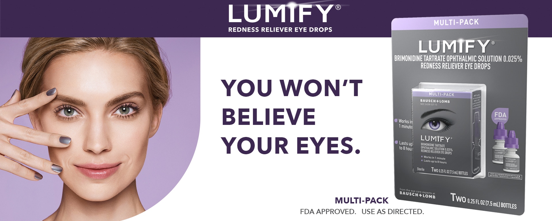 Lumify Redness Reliever Eye Drops, 15 ml. — Zac's Optical