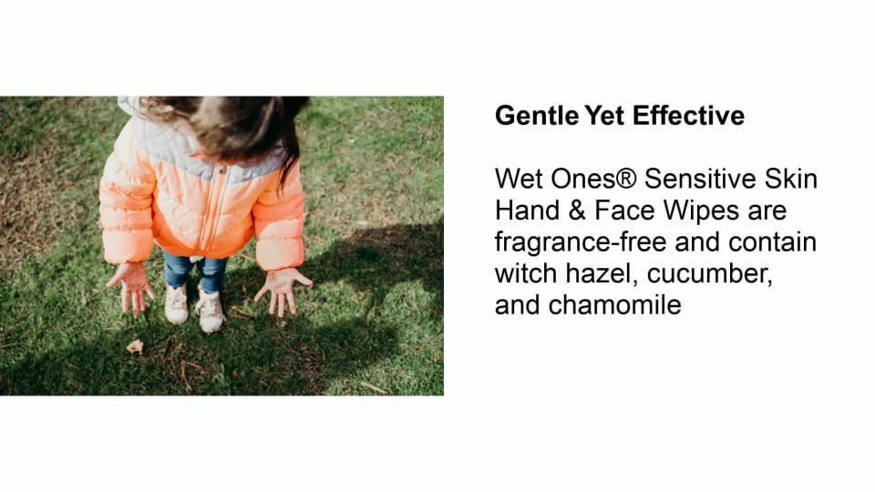 thumbnail video image 2 of (10 Pk) Wet Ones Sensitive Skin Hand Wipes Travel Pack, 20 Ct, 2 of 9
