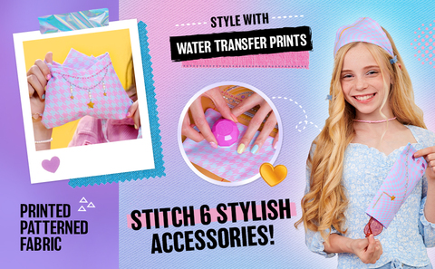 Cool Maker, Stitch 'N Style Fashion Studio Refill with 2 Pre-Threaded  Cartridges, Fabric and Water Transfer Prints, Arts & Crafts Kids Toys for  Girls