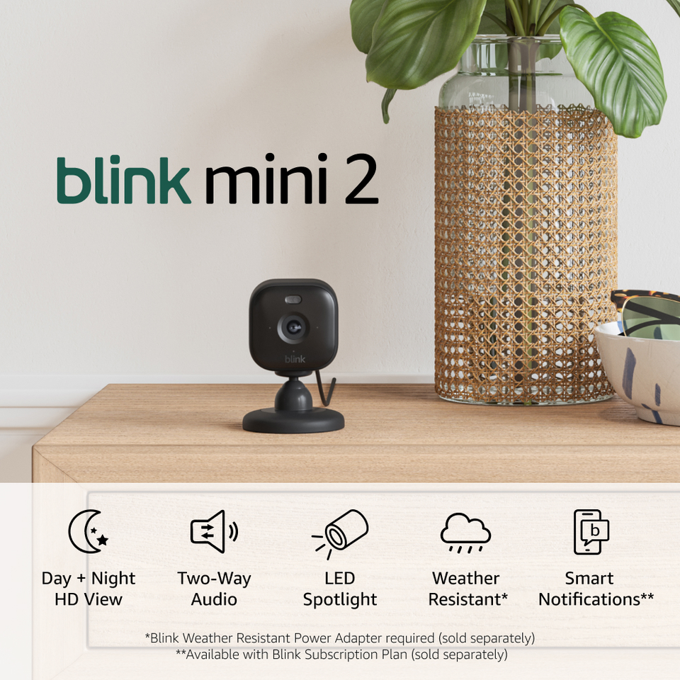 Blink Mini 2 Home Security & Pet Camera(s) with HD video, color
