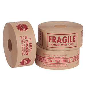 70mm x 375' Kraft Tape Logic® Reinforced Water Activated Tape 8 PACK 