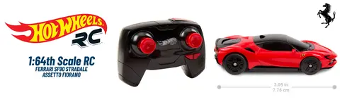 ミニカー Hot Wheels Ferrari SF90 Stradale RC Hot Wheels RC Toy Car, Remote-Control Ferrari SF90 Stradale