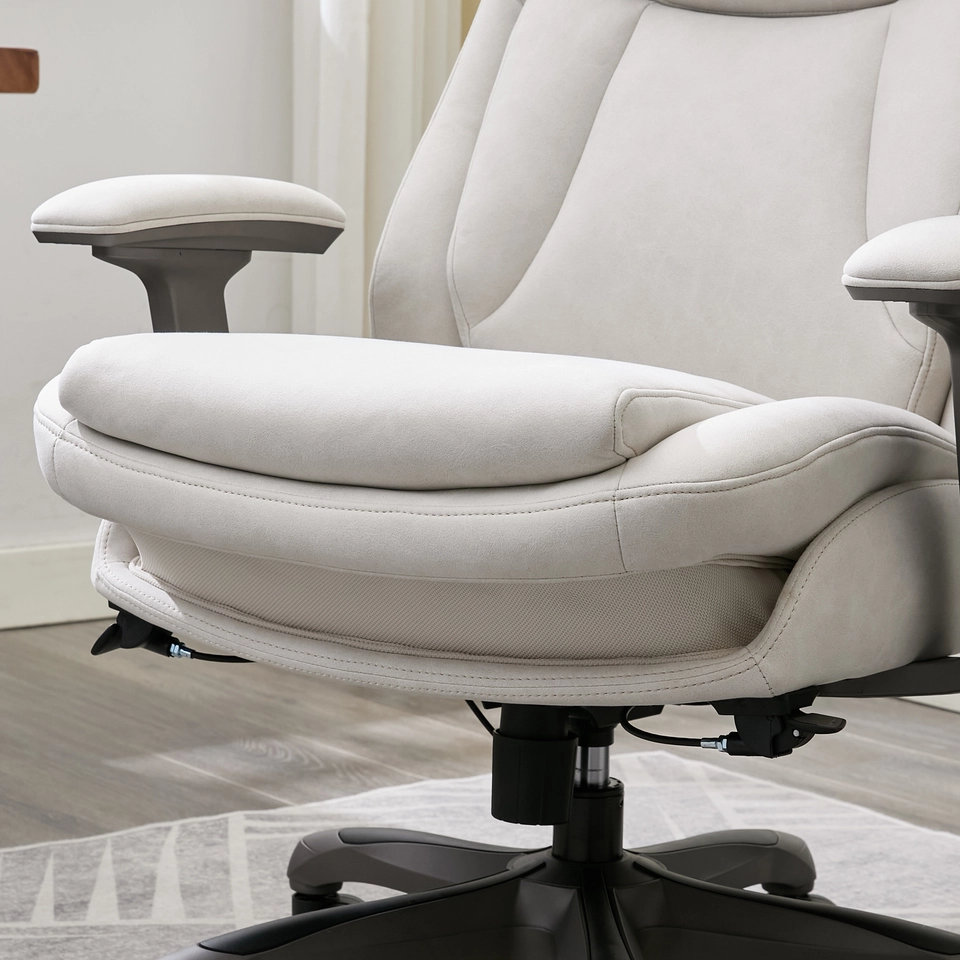 La-Z-Boy Noelin Ergonomic Fabric Swivel Task Chair, Cream (52703