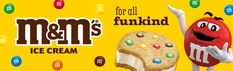 M&M'S Fun Cups with Vanilla Ice Cream and Chocolate Swirl 10Ct