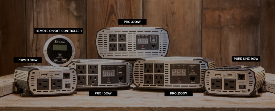 thumbnail video image 2 of Cobra Electronics 2500W Continuous 5000W Surge Power Inverter, Over Voltage, Low Voltage Alarm, 2 of 8