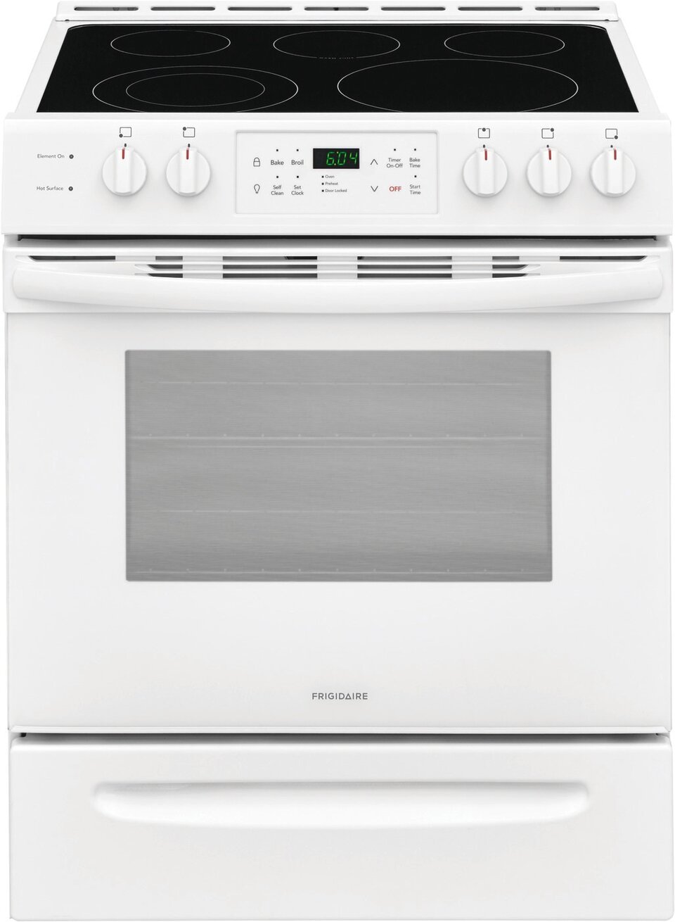 Frigidaire 30'' Front Control Freestanding Electric Range in White