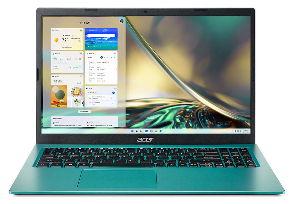 Acer Aspire 3 Teal, i3-1115G4, Windows 11, Core 128GB DDR4, Laptop, Intel A315-58-34DA SSD, 4GB FHD 15.6