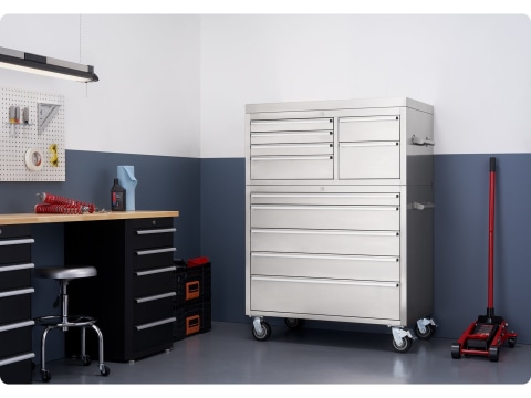 stainless steel garage tall tool chest