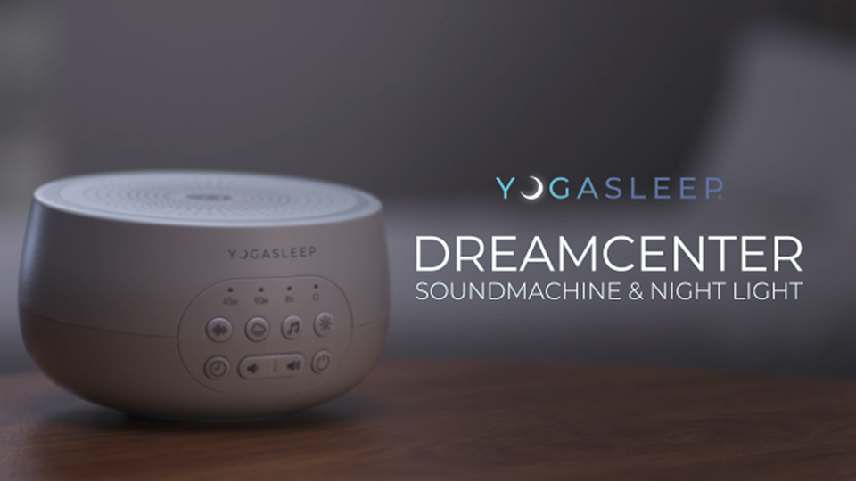 thumbnail video image 3 of Yogasleep Baby Dreamcenter Multi-Sound Machine with color-changing Nightlight, White, 3 of 11