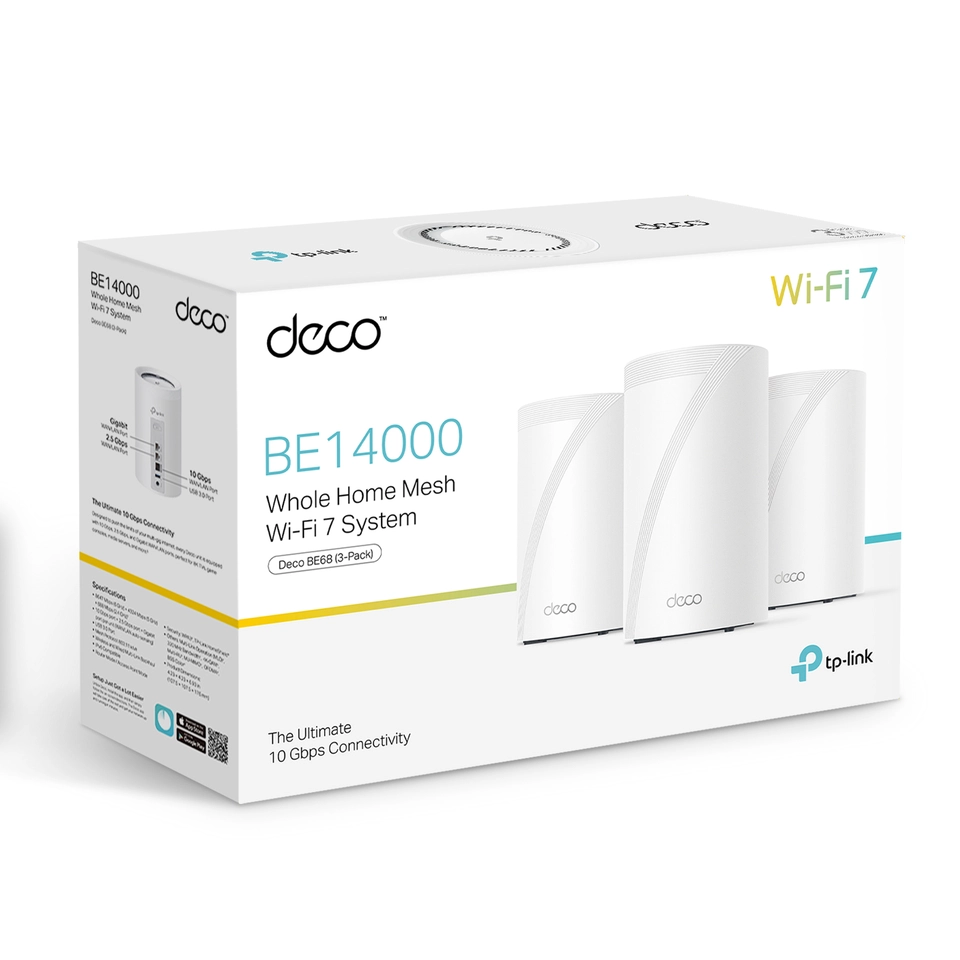 TP Link Deco 7 Pro BE14000 Tri Band Wi Fi 7 Whole Home Mesh Router