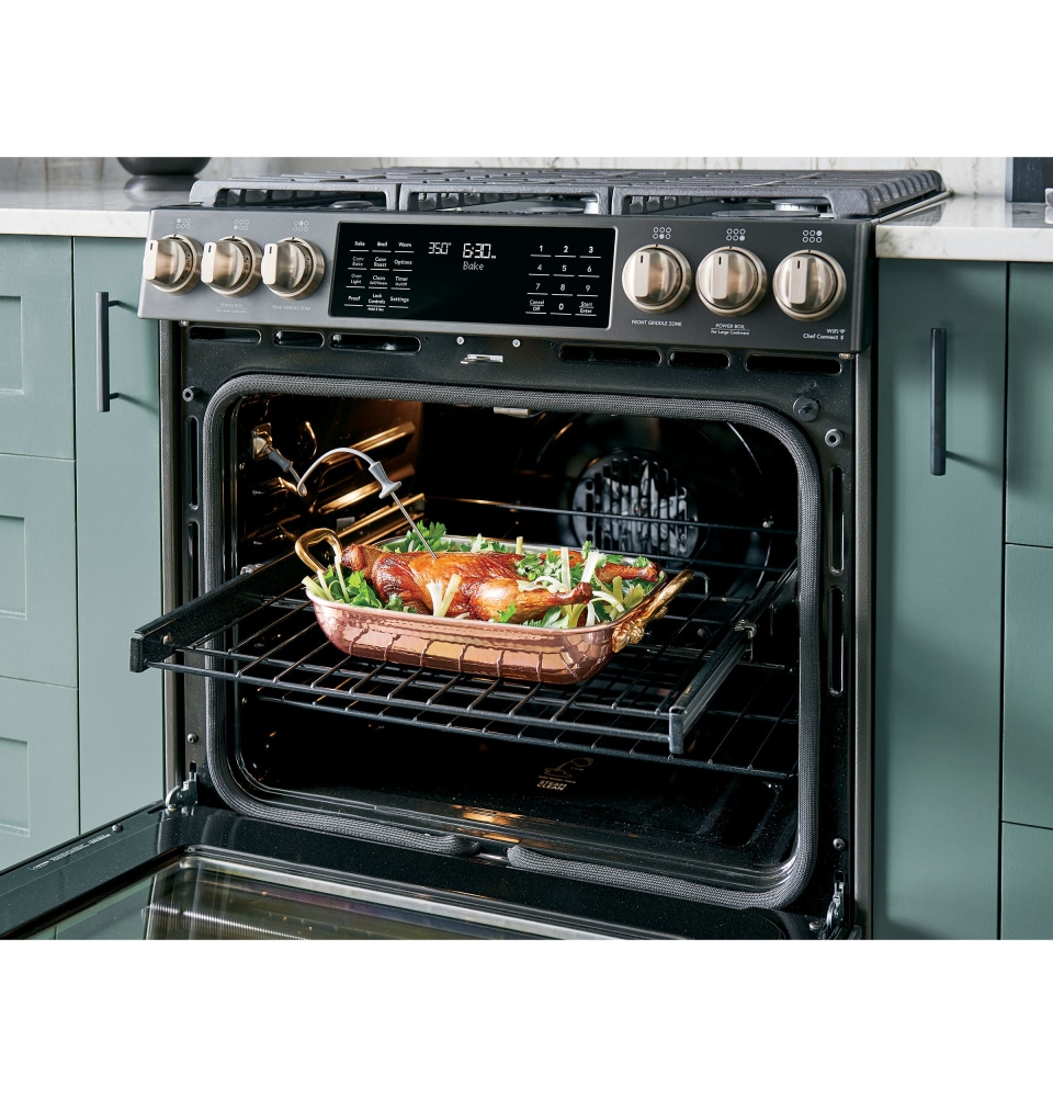 Cafe ADA 30 Stainless Steel Slide-In Gas Double Oven