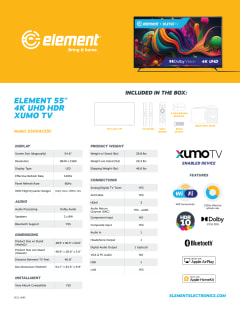 Element 55” 4K UHD HDR Xumo TV