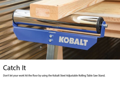2 Pack Kobalt Steel Adjustable Roller Saw Stand Table Tool Storage Work Benches 