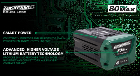 Masterforce 80 Volt Lithium Ion 2.0Ah Battery at Menards