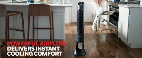 Rent Baby Gear INCLUDING Honeywell QuietSet Oscillating Electric Tower Stand Fan 40", Powerful And Quiet 5-Speeds With Remote Control, Black - HYF260BV2 - View #2