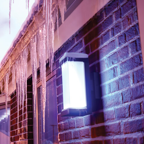 Atomi Smart Wall Sconce Lights in the snow