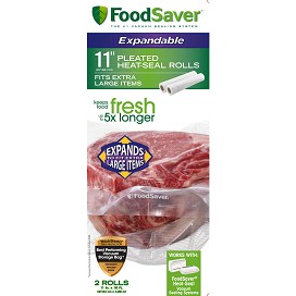 FoodSaver Vacuum Sealer Bags, Rolls for Custom Fit Airtight Food Storage  and Sous Vide, 11 x 16' (Pack of 3) frustration_free Roll