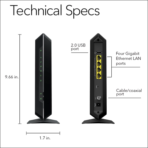 NETGEAR C7000v2 popular WiFi Nighthawk Cable Modem Router