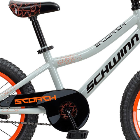 Schwinn Scorch - Bicicleta para niño con ruedas de entrenamiento, ruedas de  16 pulgadas, color gris
