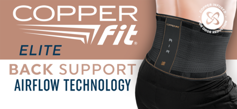 Copper Fit - Elite Back Support - Airflow Technology - Copper Infused for Odor Reduction