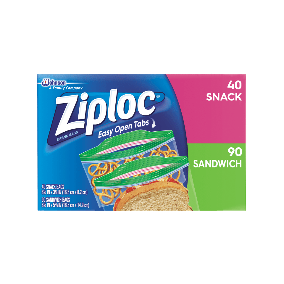 Ziploc Brand Snack Bags with Grip 'n Seal Technology, 280 Count