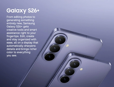 Samsung Galaxy S26+ 256GB (Unlocked) - Cobalt Violet (Available Now)