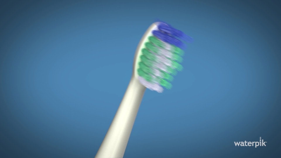 thumbnail video image 2 of Waterpik Sonic Toothbrush Replacement Head (3 pack), 2 of 7