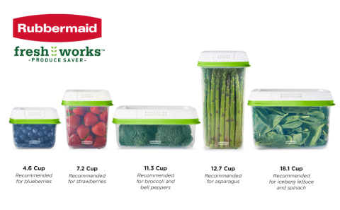 Clear FreshWorks Produce Saver, Medium and Large Storage Containers,  8-Piece Set