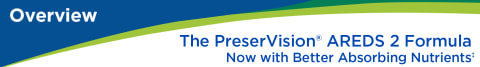 Overview: The PreserVision&#174; AREDS 2 Formula Now with Better Absorbing Nutrients‡