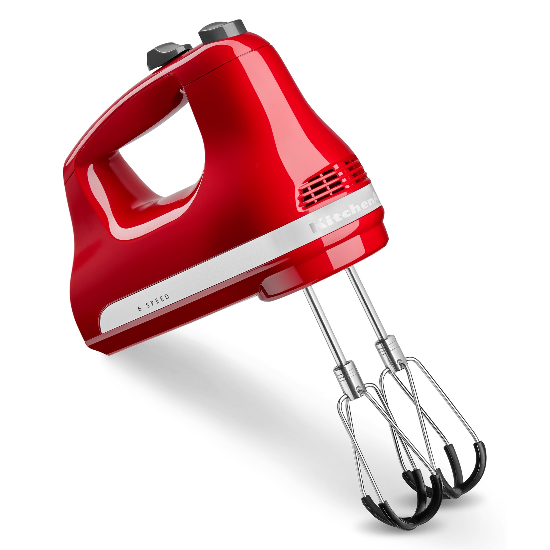 KitchenAid 6 Speed Hand Mixer with Flex Edge Beaters - KHM6118 & KFC3516CU  3.5 Cup Food Chopper, Contour Silver