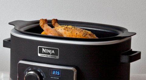 Ninja 3-in-1 6 Quart Stovetop Oven Slow Cooker Cooking System + 150 Recipe  Book 