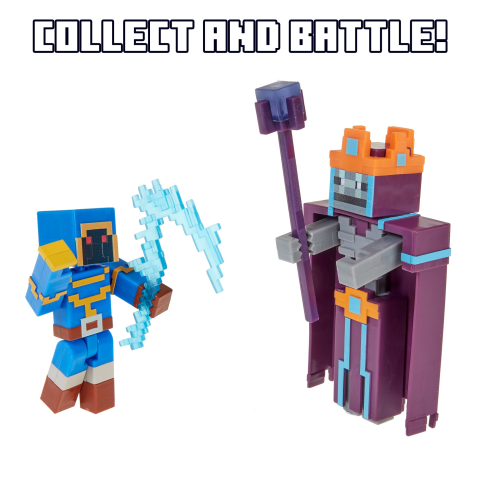Minecraft Dungeons Stax Vs Skeleton Necromancer Figures