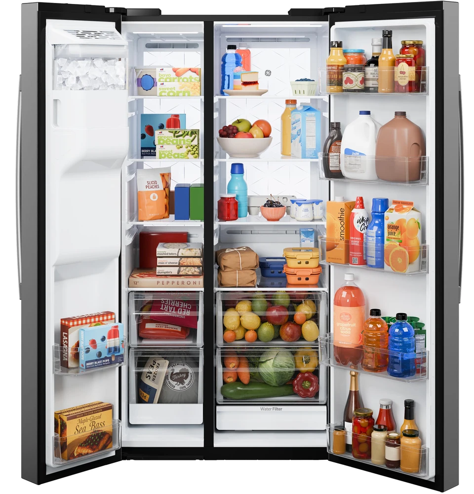 GE - GSS28PYYFS - GE® 27.7 Cu. Ft. Side-By-Side Refrigerator with
