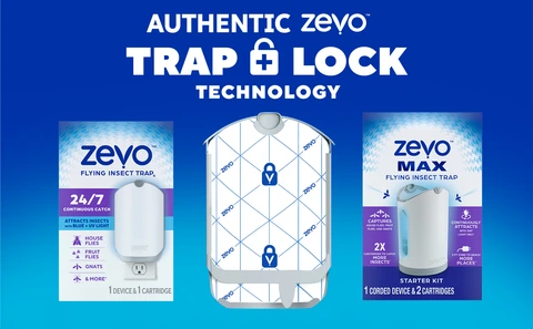 Authentic Zevo Trap Lock Technology.