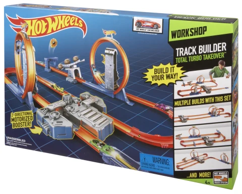 Hot Wheels Curved Race Track Builder Total Turbo Takeover