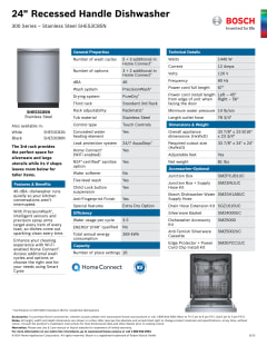 Bosch 300 Series Smart Dishwasher with PureDry and Third Rack