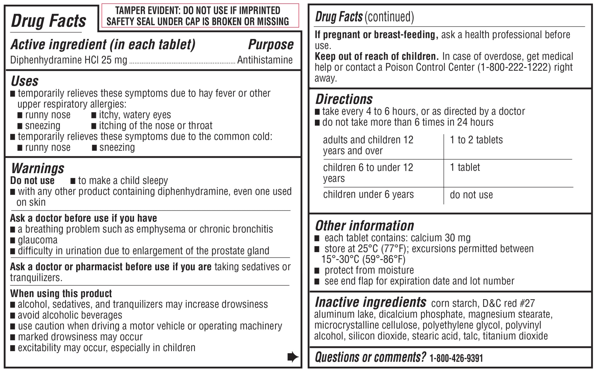 Kirkland Signature Allergy Medicine 25 mg, 600 Minitabs (FREE SHIPPING